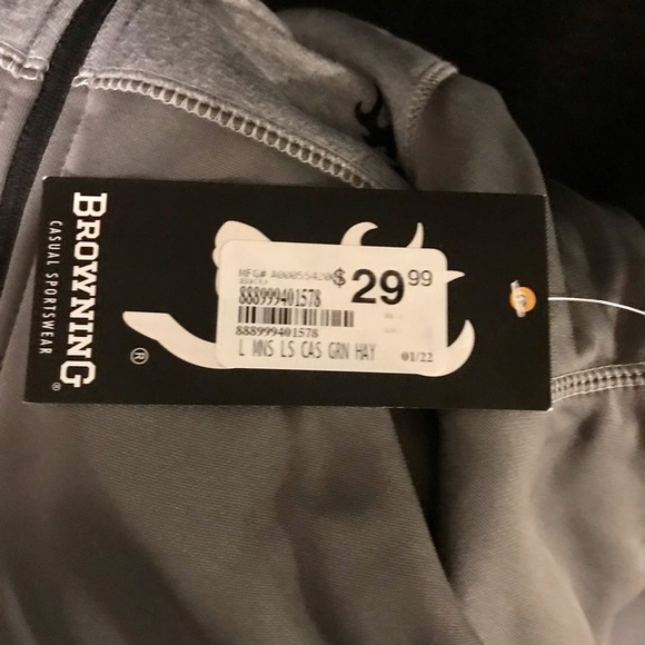 Browning Grey Hunting Hoodie- L - Picture 2 of 7